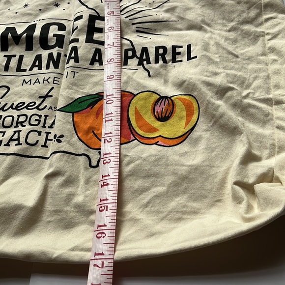 Maxi Canvas Tote Bag Georgia Peach Large Totebag Umgee NWOT - Picture 11 of 13